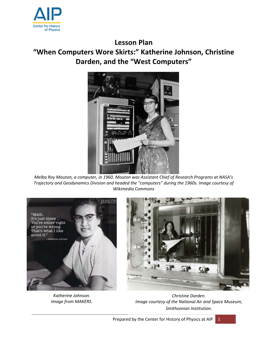 Katherine Johnson, Christine Darden, and the “West Computers”