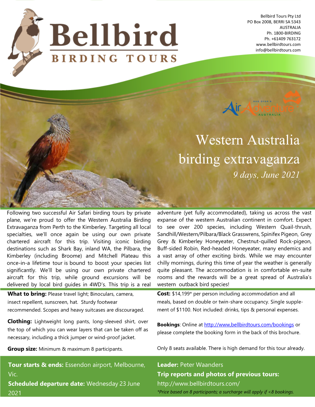 Western Australia Birding Extravaganza 9 Days, June 2021