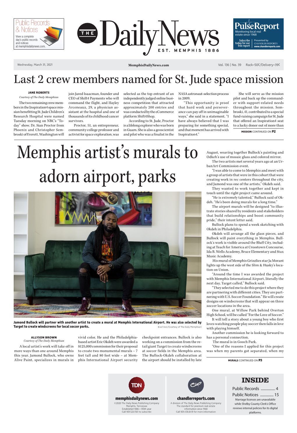 Memphis Artist's Murals to Adorn Airport, Parks