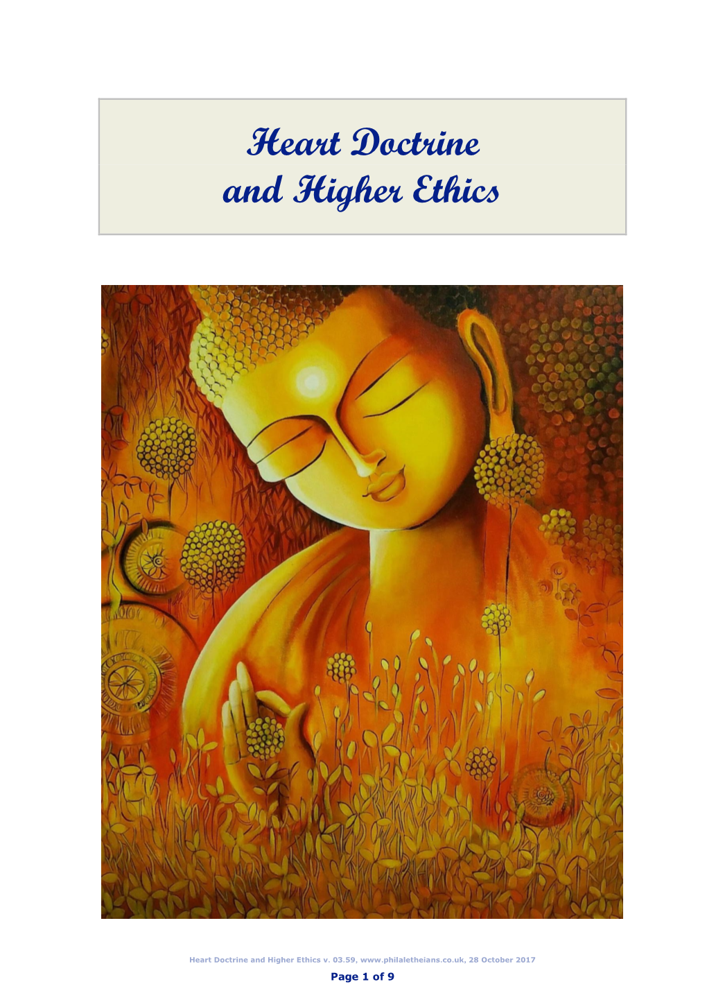 Heart Doctrine and Higher Ethics