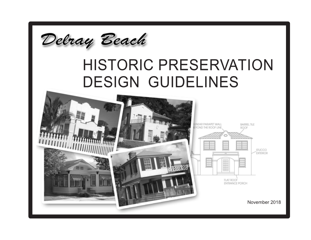 City of Delray Beach Historic Preservation Design Guidelines