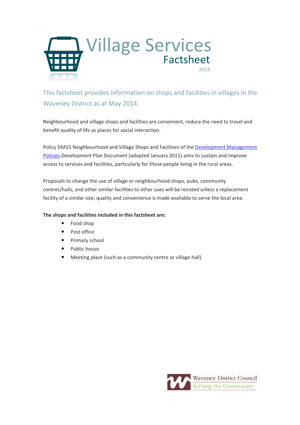 Shop Survey Factsheet