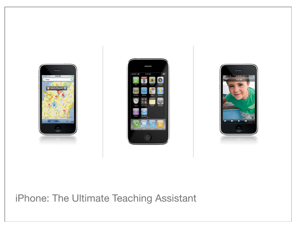 Iphone: the Ultimate Teaching Assistant Lainie Rowell