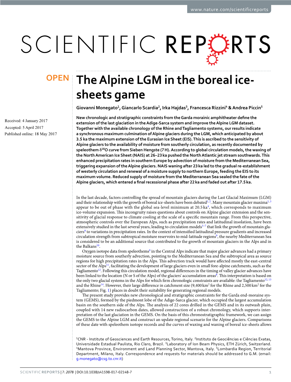 The Alpine LGM in the Boreal Ice-Sheets Game