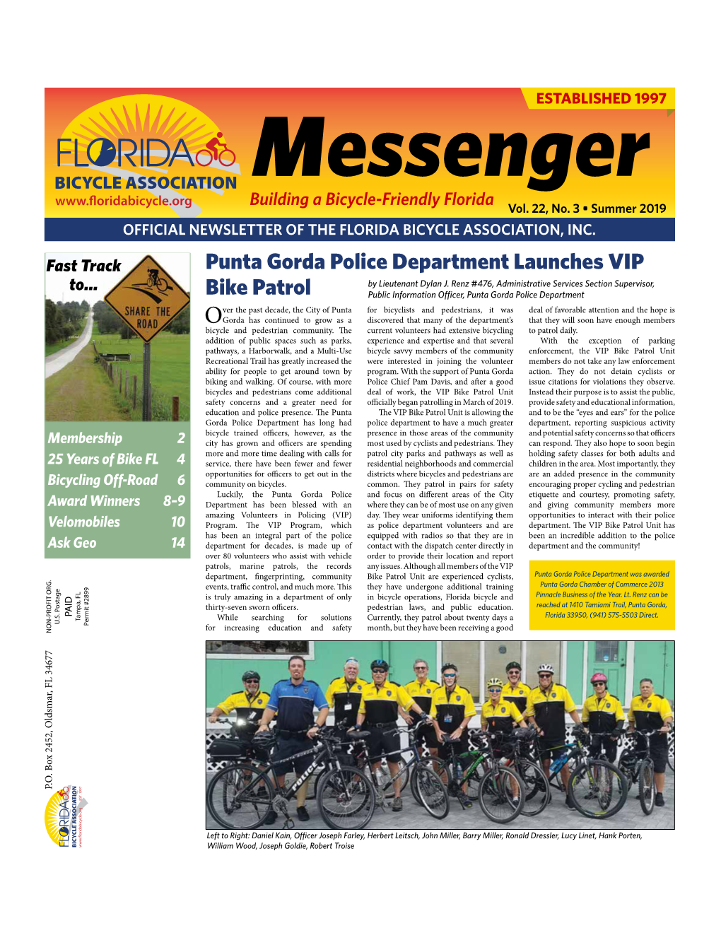 Punta Gorda Police Department Launches VIP Bike Patrol