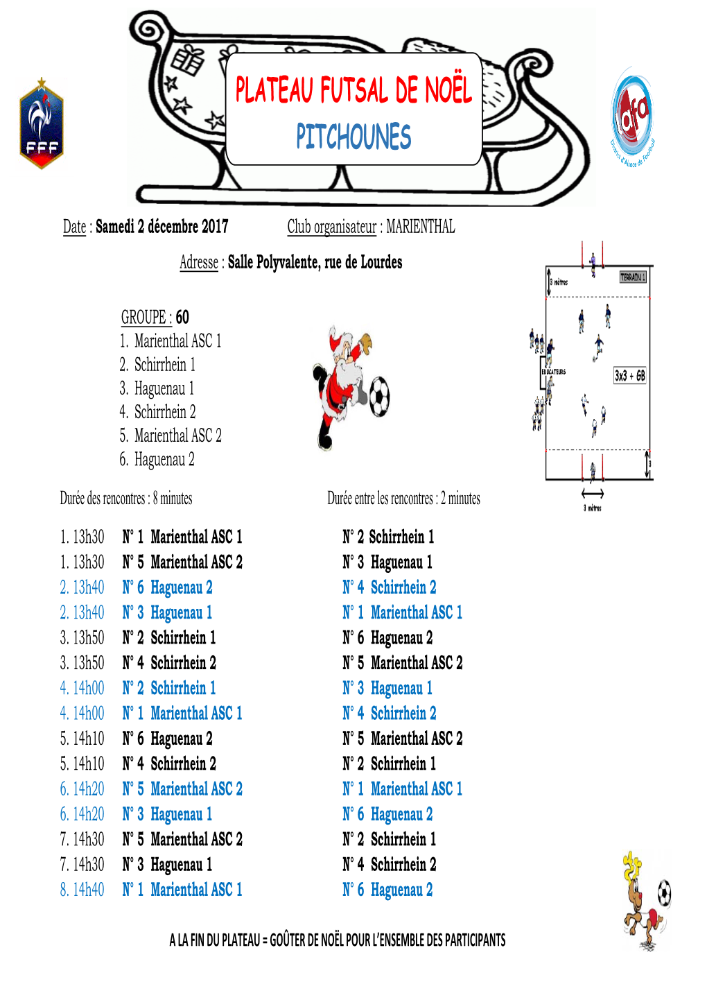 Plateau Futsal De Noël Pitchounes