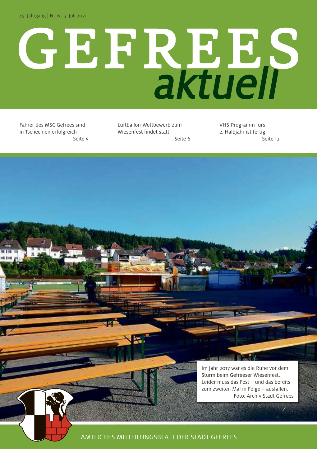 AMTLICHES MITTEILUNGSBLATT DER STADT GEFREES 1 Aus Dem Rathaus