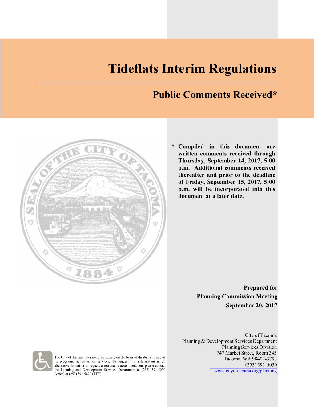 Tideflats Interim Regulations