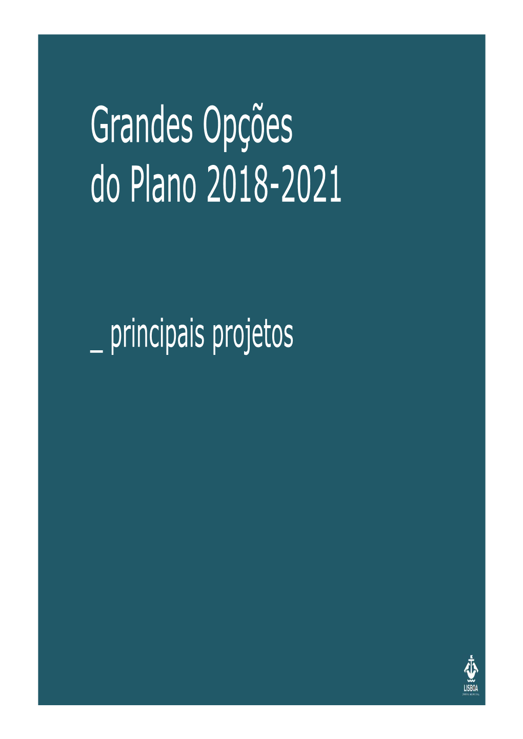 Grandes Opções Do Plano 2018-2021