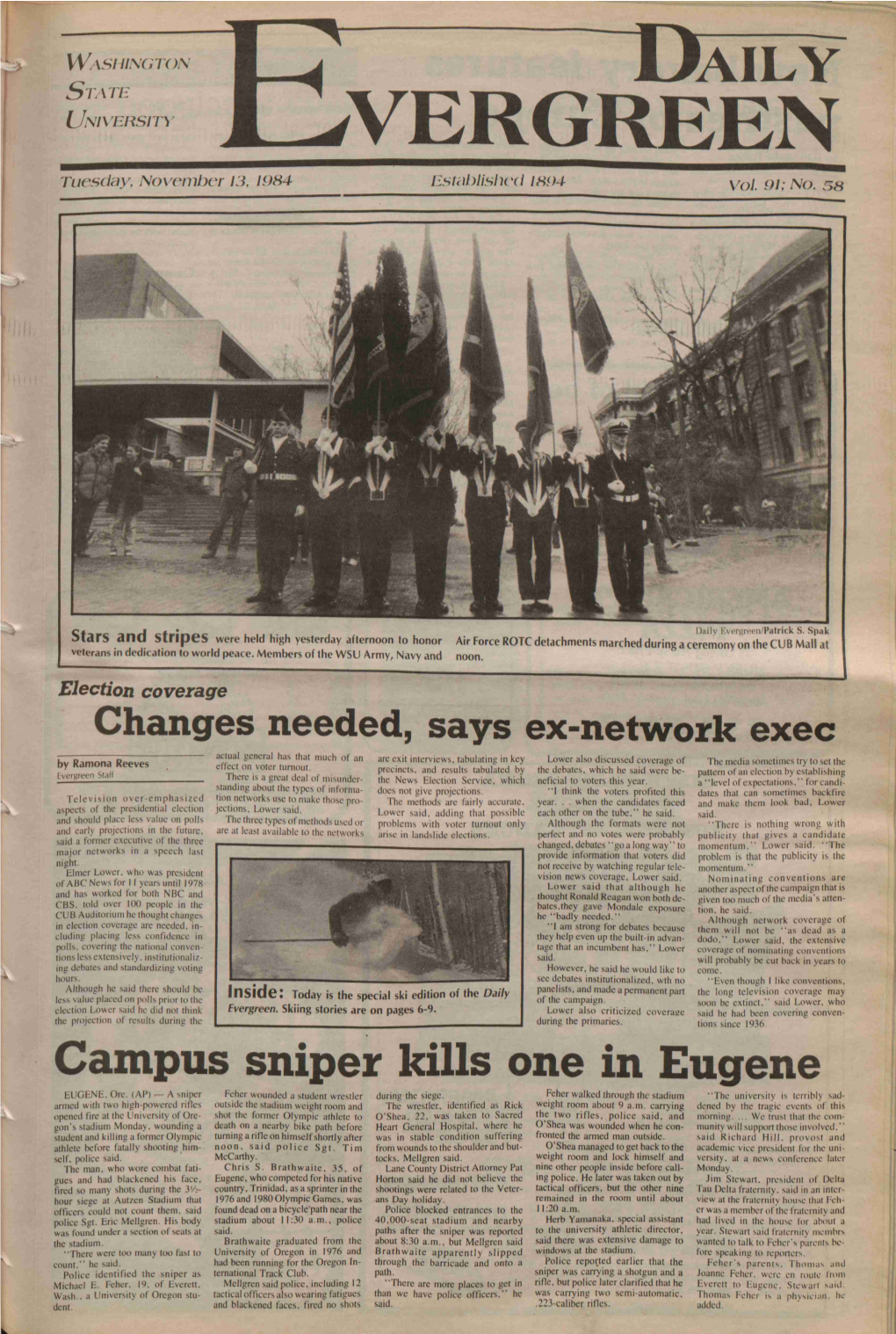 Campus Sniper Kills One in Eugene EUGENE