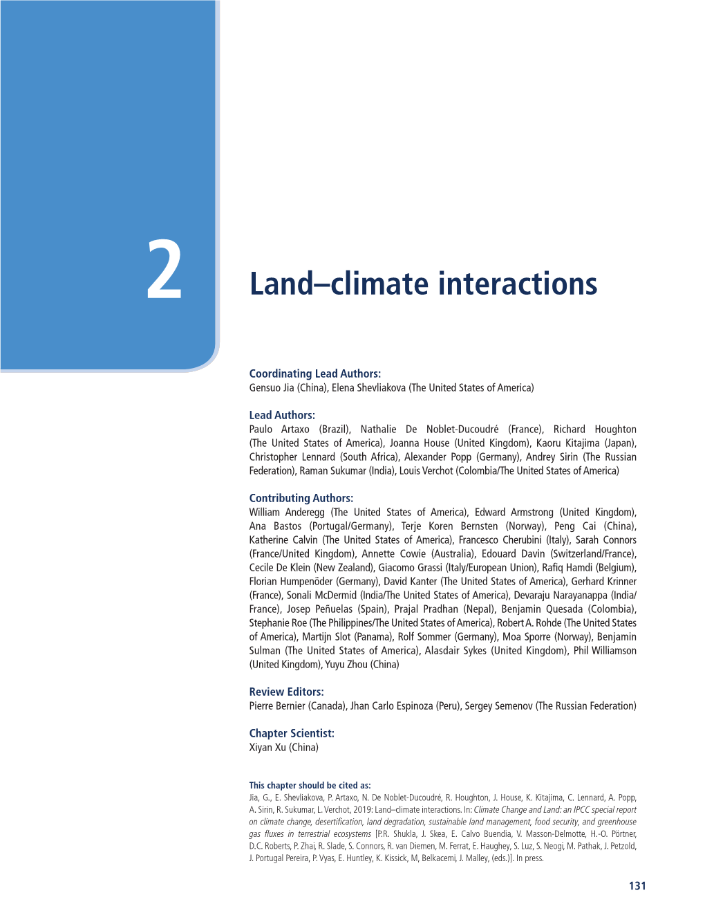 2 Land–Climate Interactions