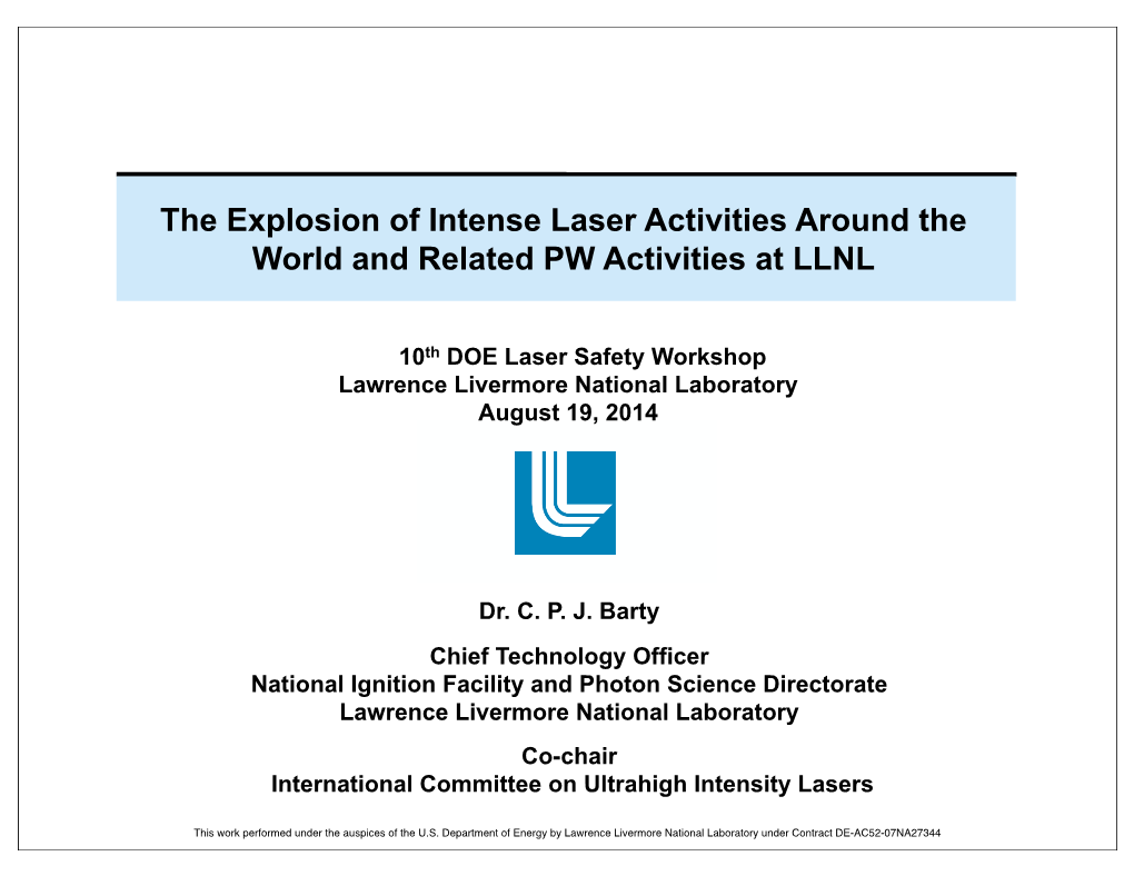 140819 World Map Talk for Laser Safety