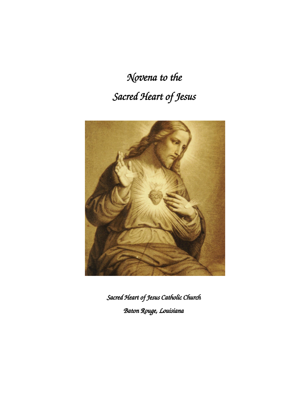 Novena to the Sacred Heart of Jesus