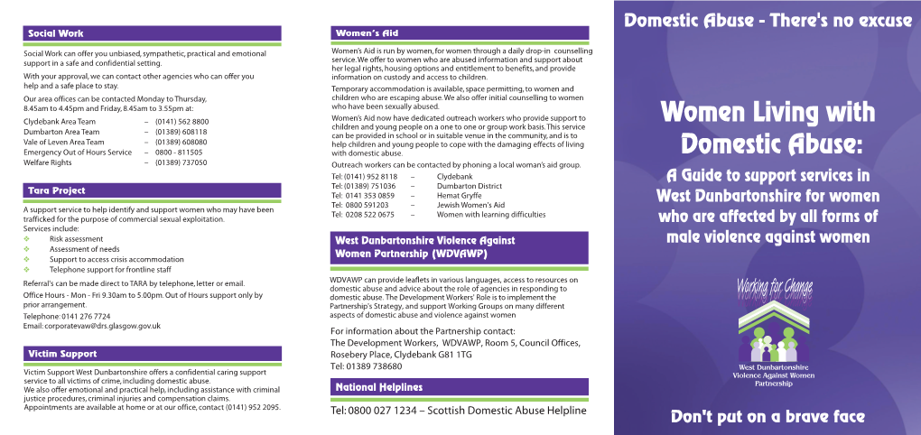 Women Living with Domestic Abuse in West Dunbartonshire
