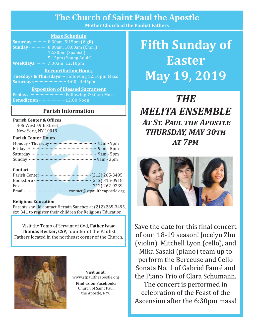 Fifth Sunday of Easter May 19, 2019