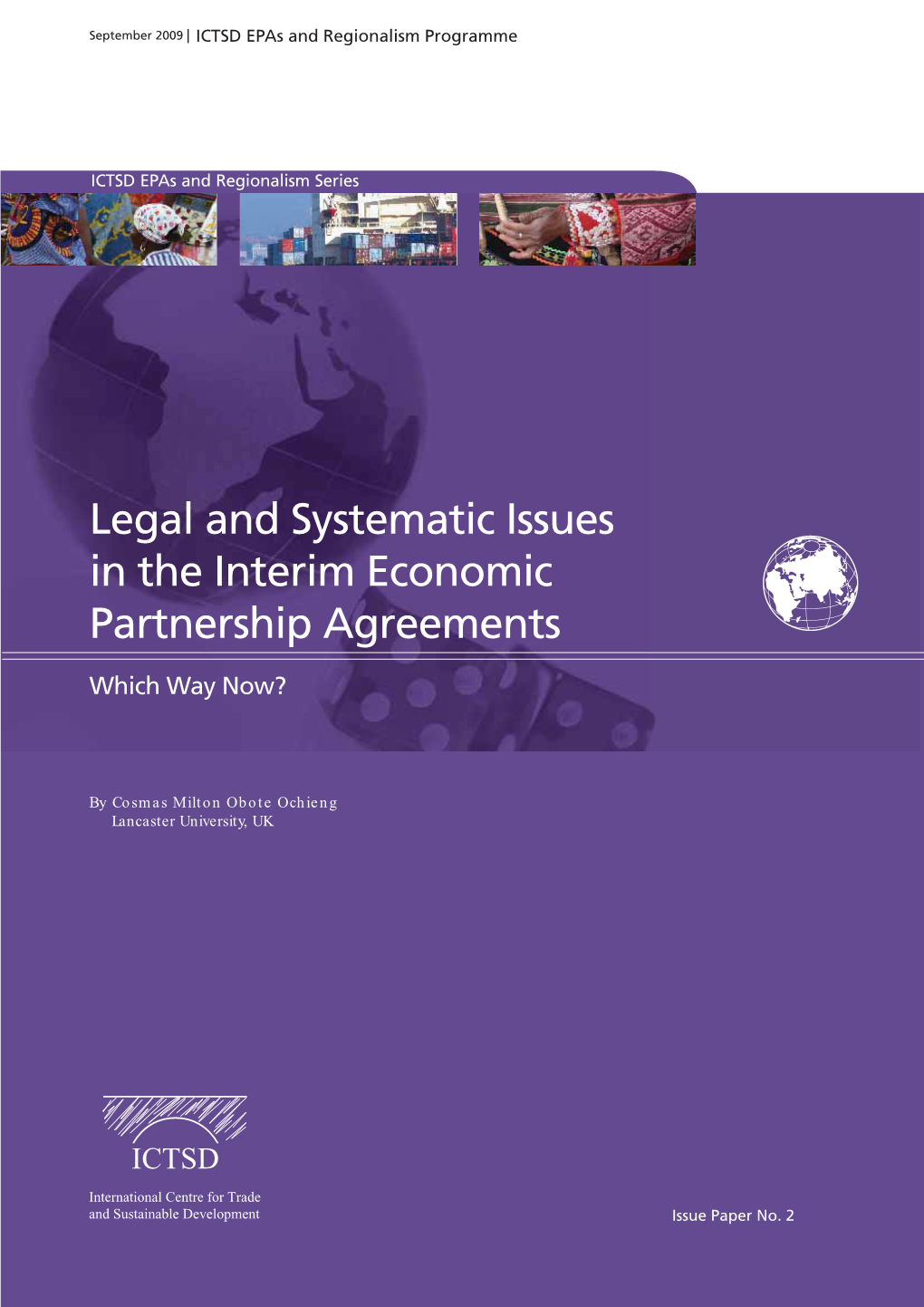 Legal and Systematic Issues in the Interim Economic Partnership Agreements