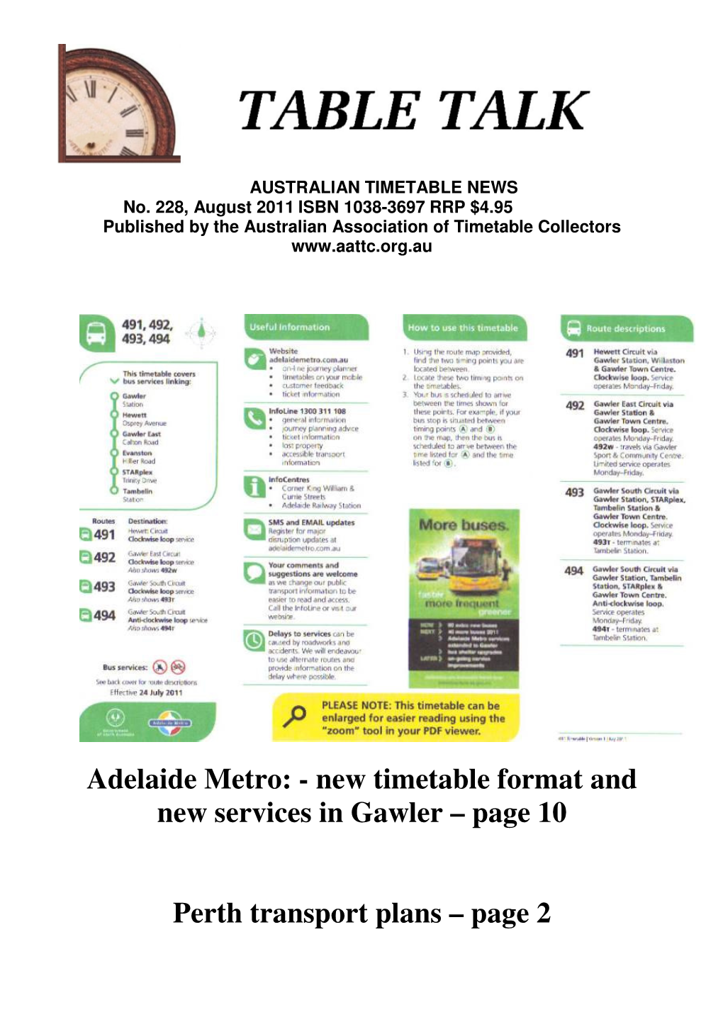 Adelaide Metro: - New Timetable Format and New Services in Gawler – Page 10