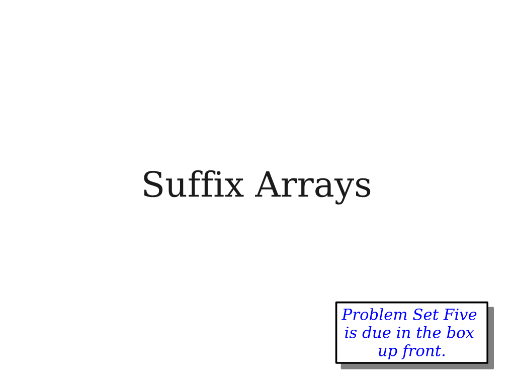 Suffix Arrays