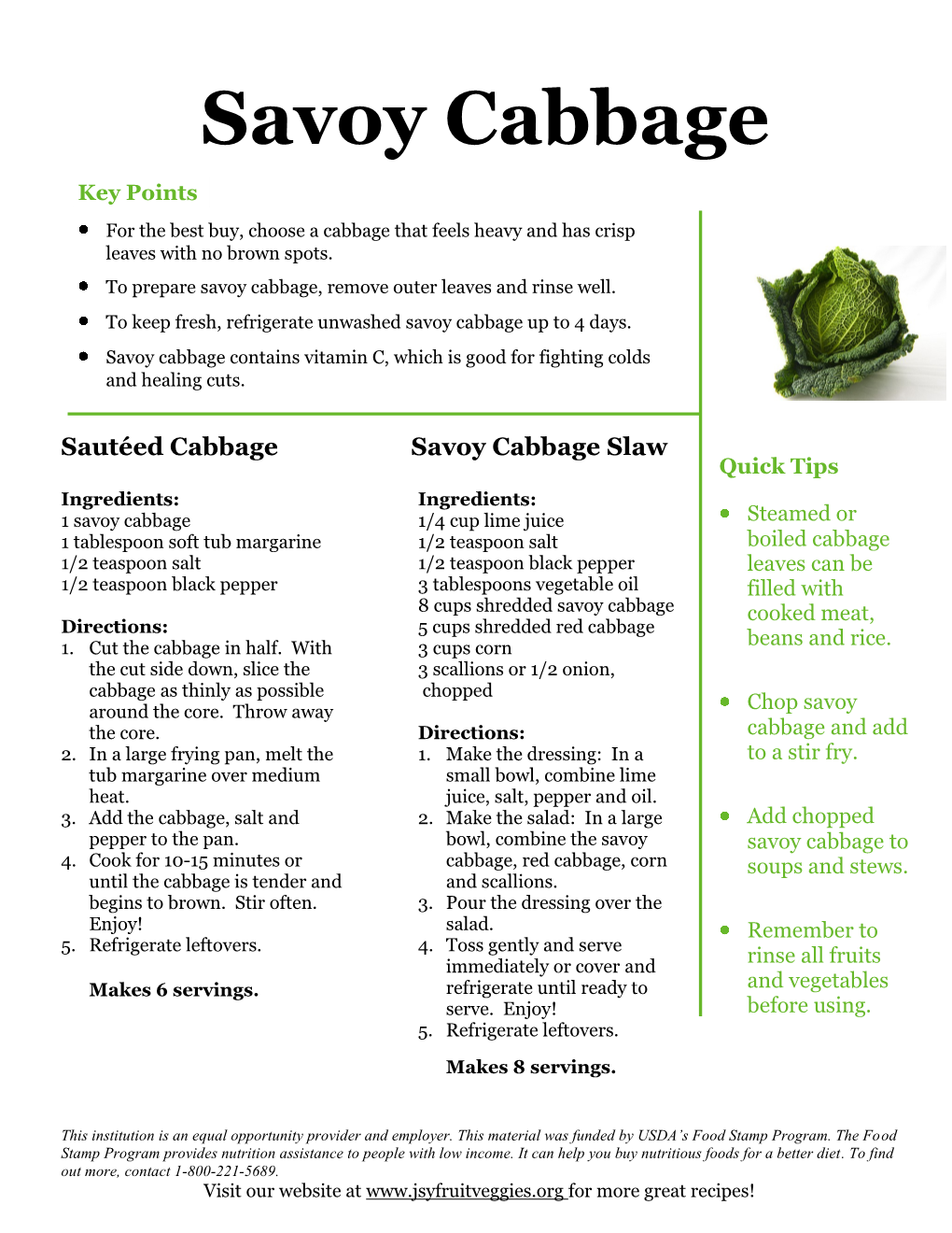 Savoy Cabbage