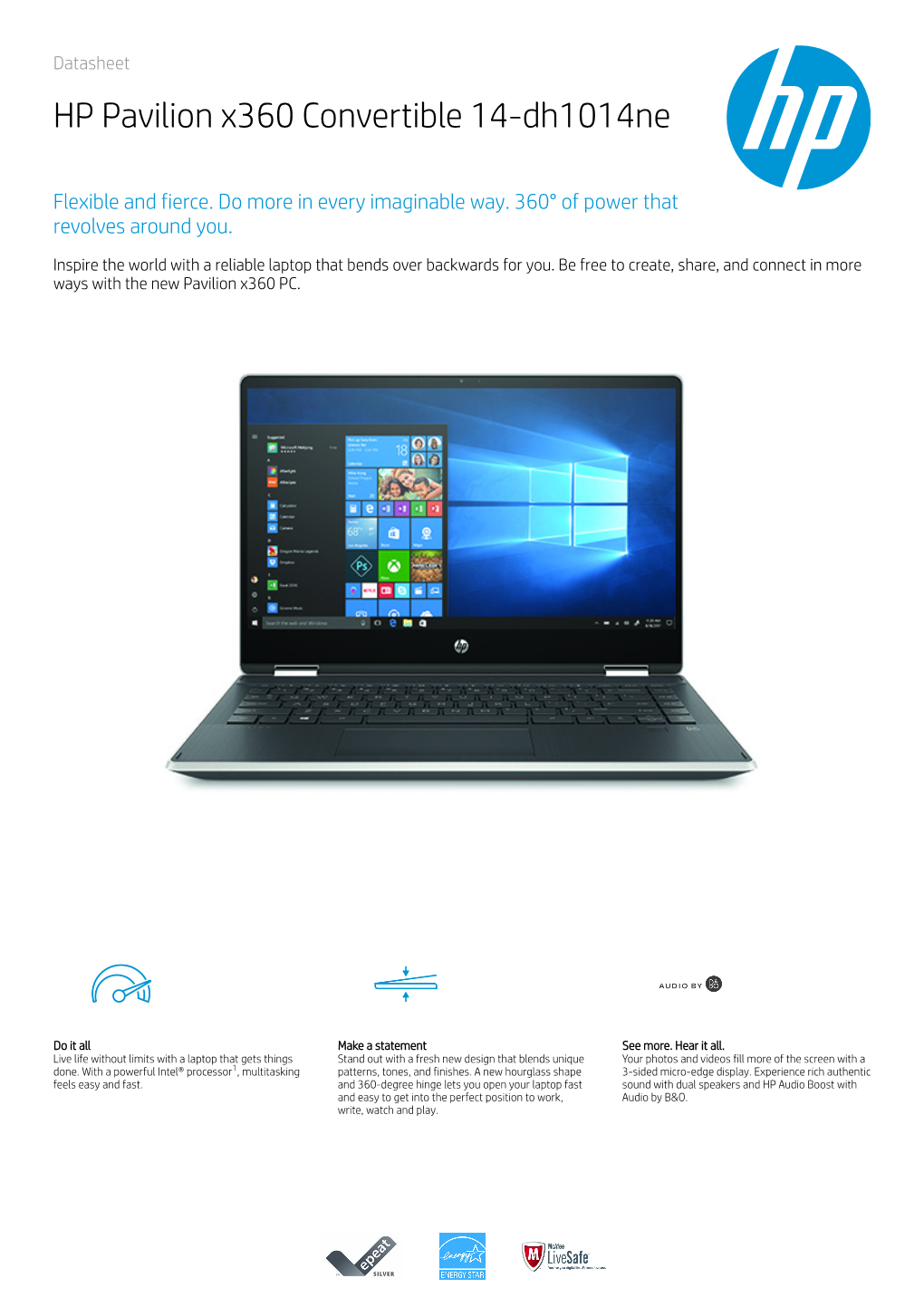 HP Pavilion X360 Convertible 14-Dh1014ne