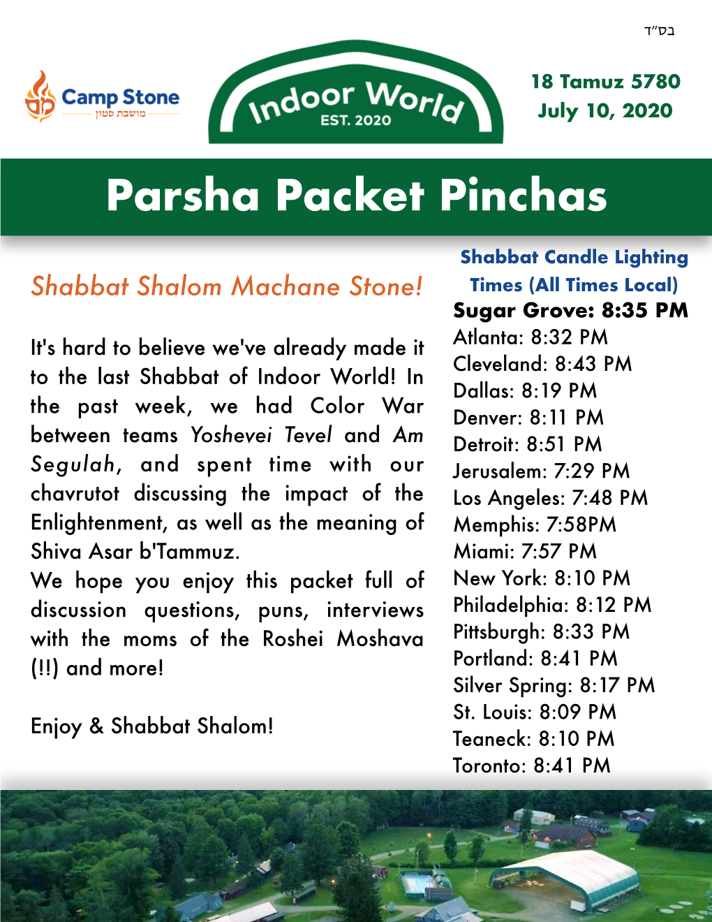 Parsha Packet Pinchas