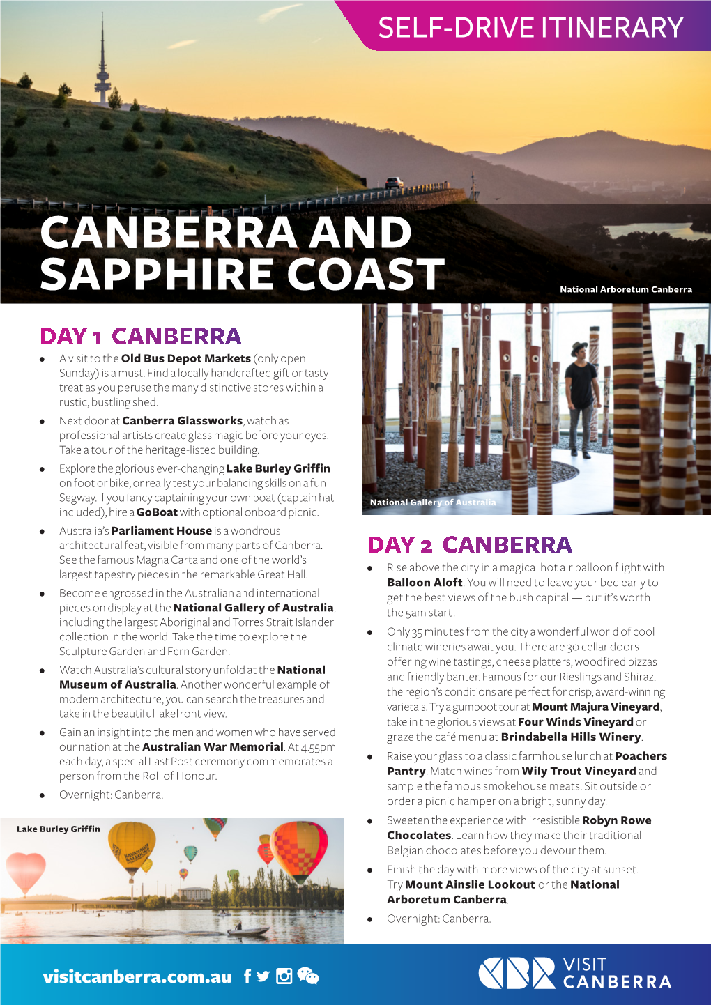 FEATURED Canberra & Sapphire Coast 6 Day Itinerary