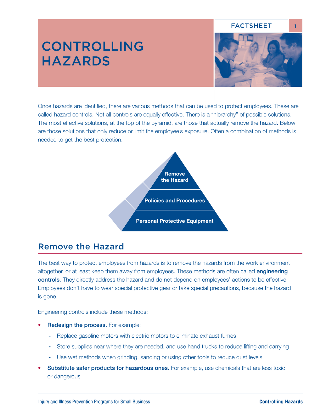 TASH Controlling Hazards Factsheet