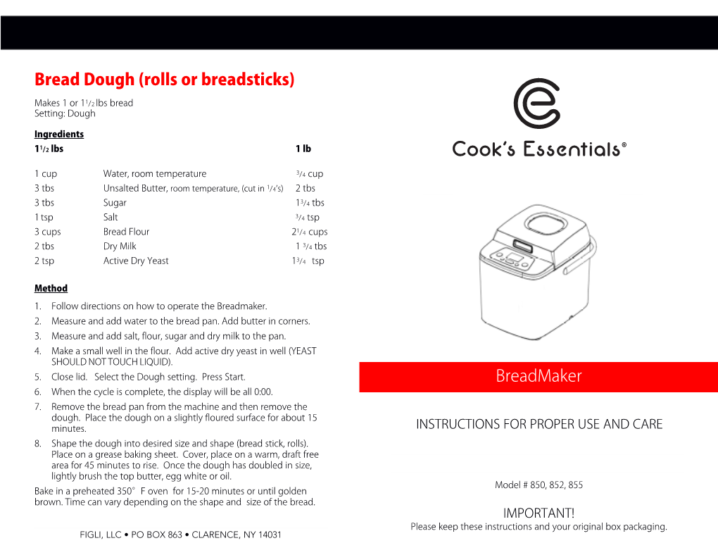 K48307 Breadmaker Instructions.Pdf