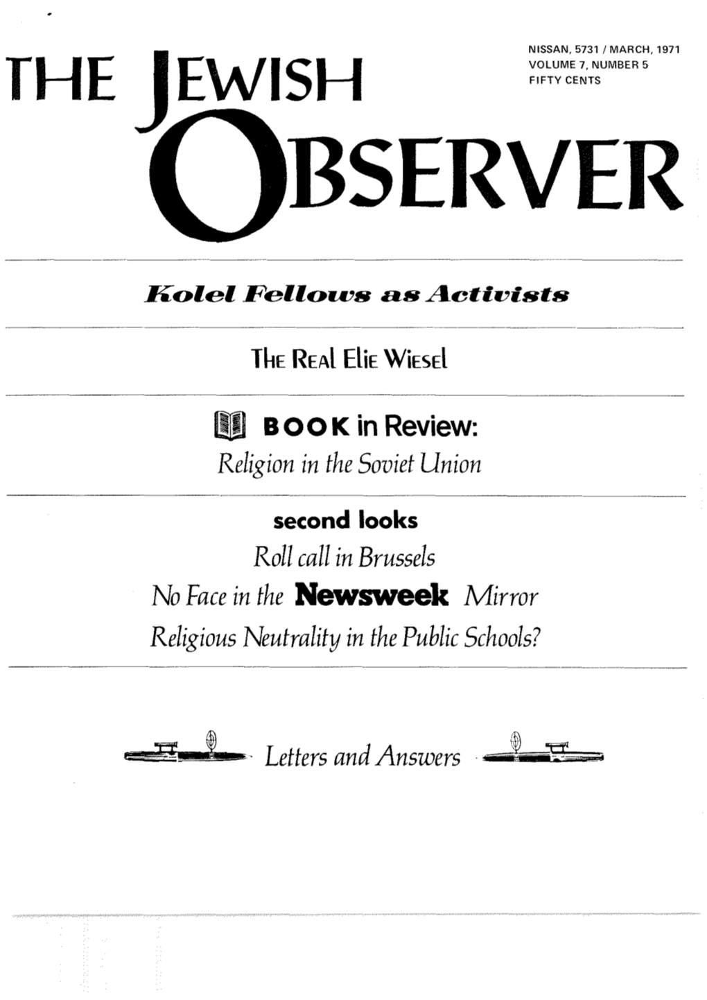 Iii a Oo K in Review: Religion in the Soviet Union