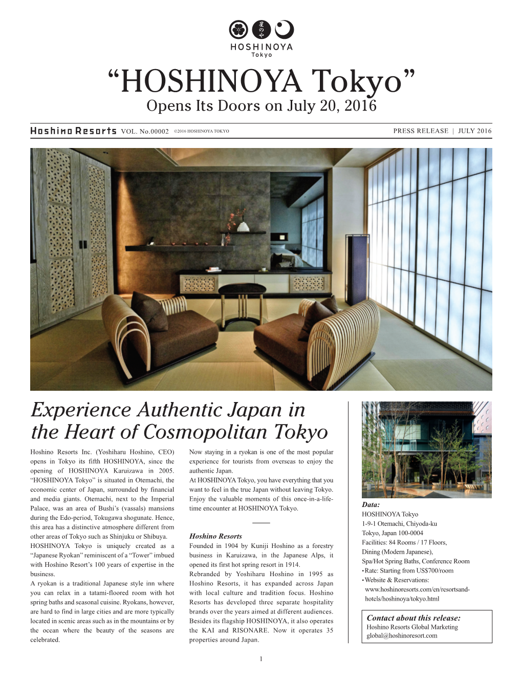 Hoshino Resorts Inc