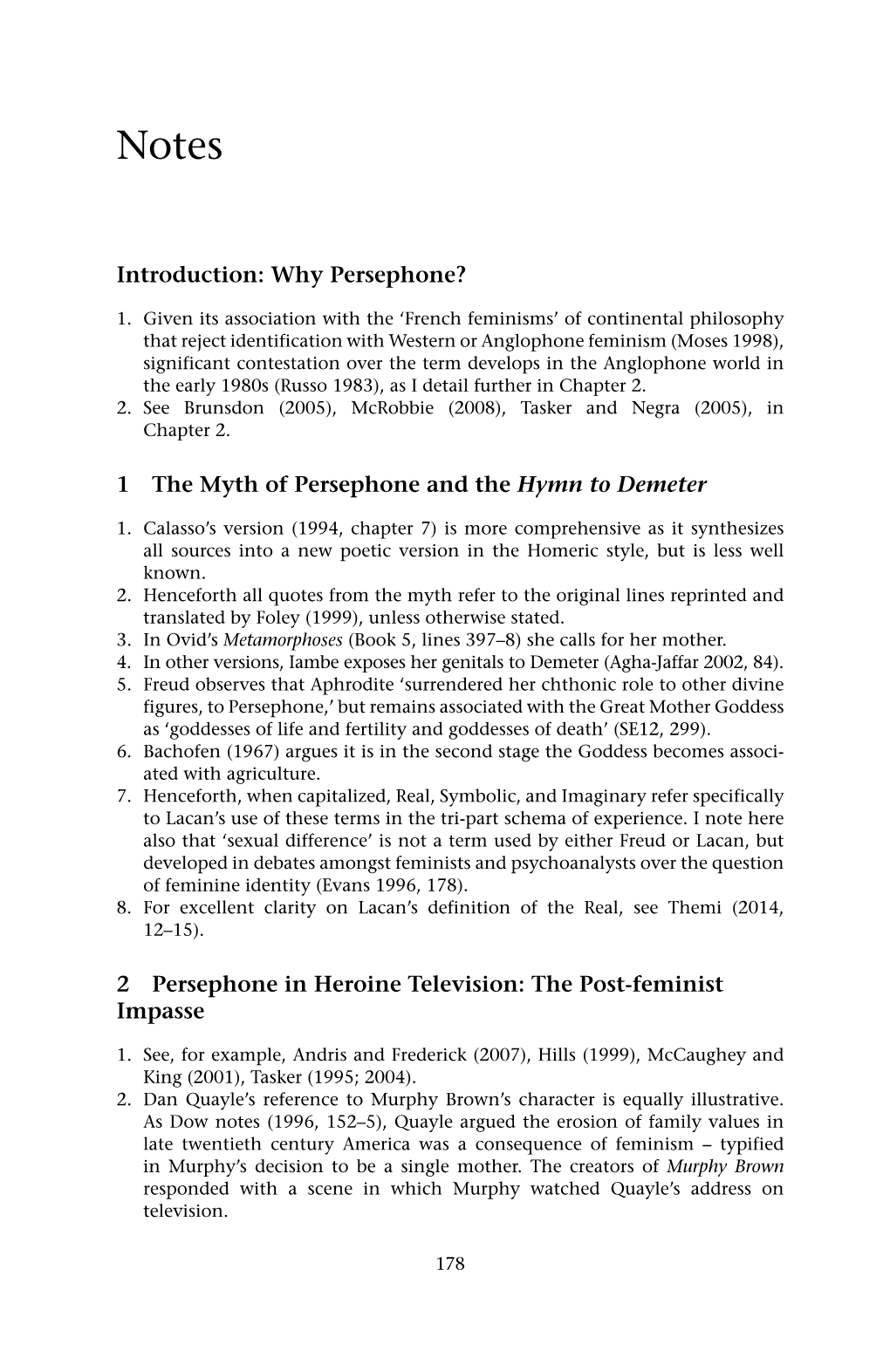 Introduction: Why Persephone? 1 the Myth of Persephone and the Hymn