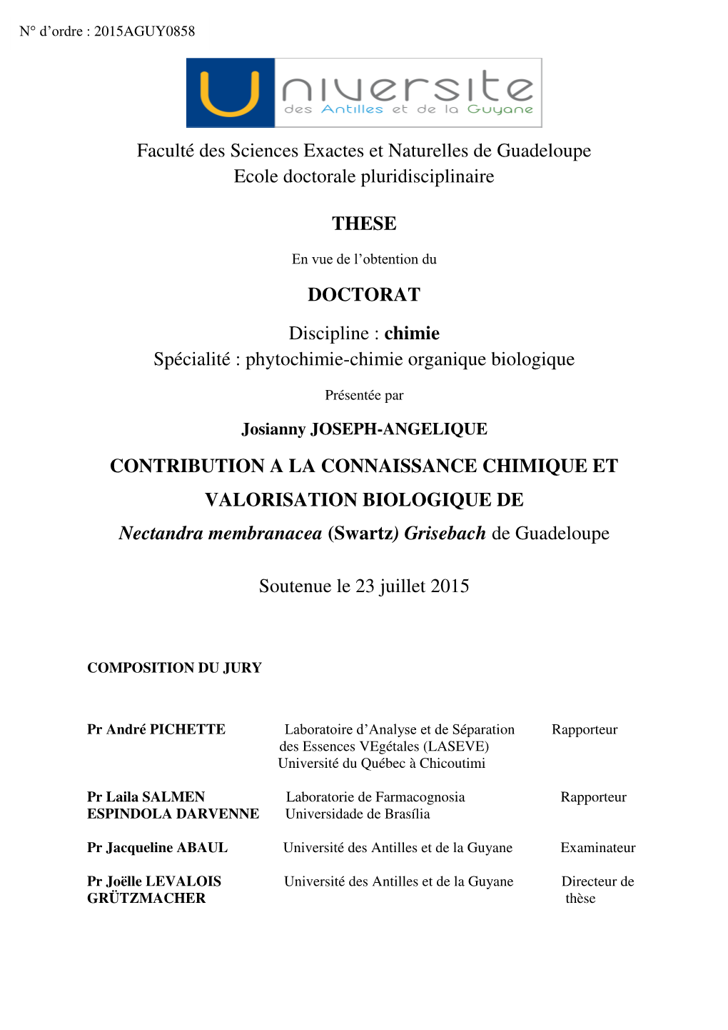 Phytochimie-Chimie Organique Biologique