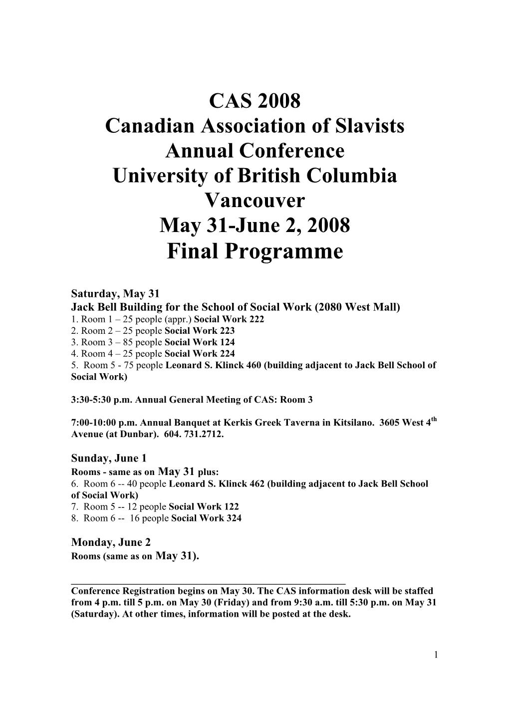 Final Programme