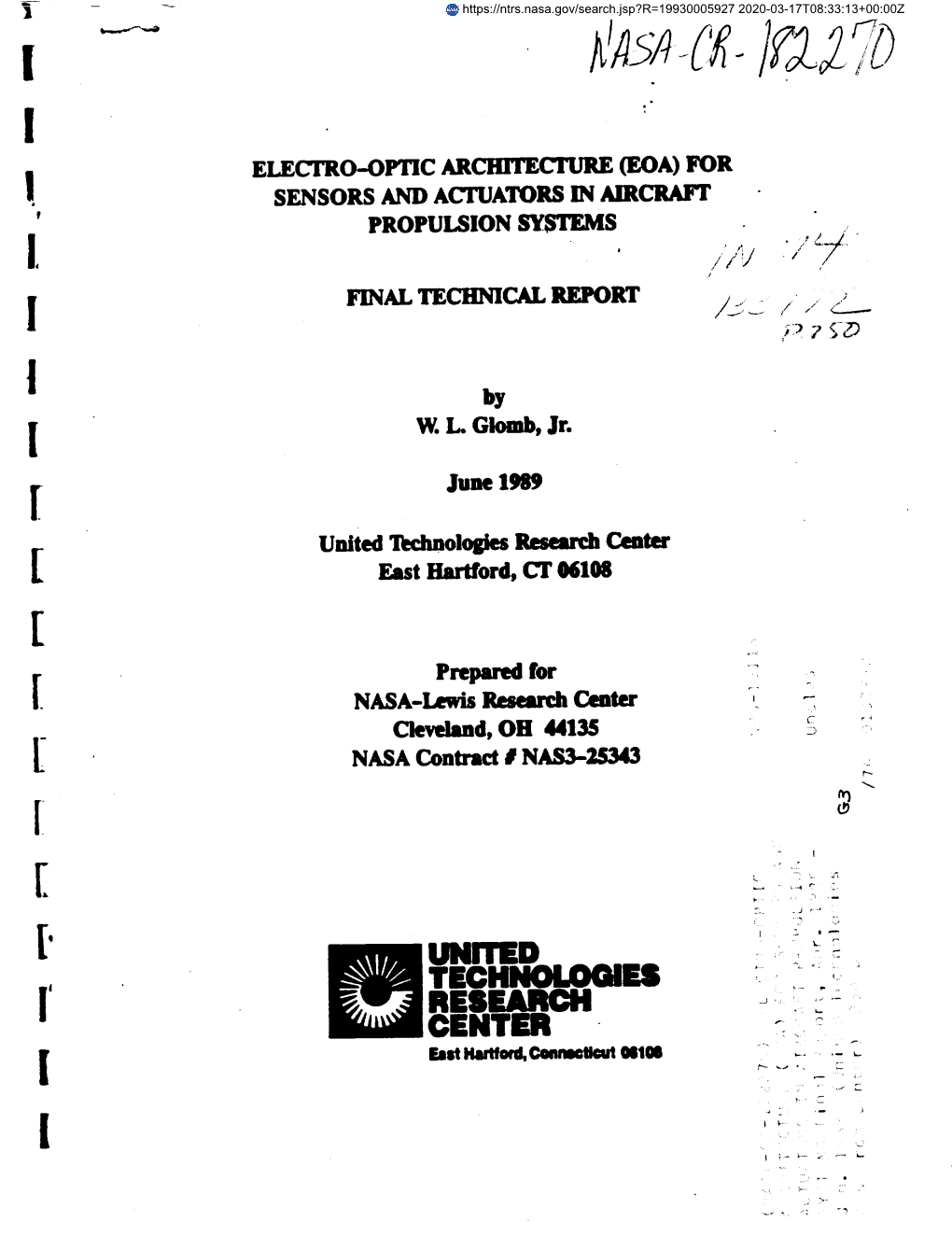 IIE (F. A) for T SENSORS and ACTUATORS in AIRCRAFT PROPULSION SY. S 4 T /> / ./ F