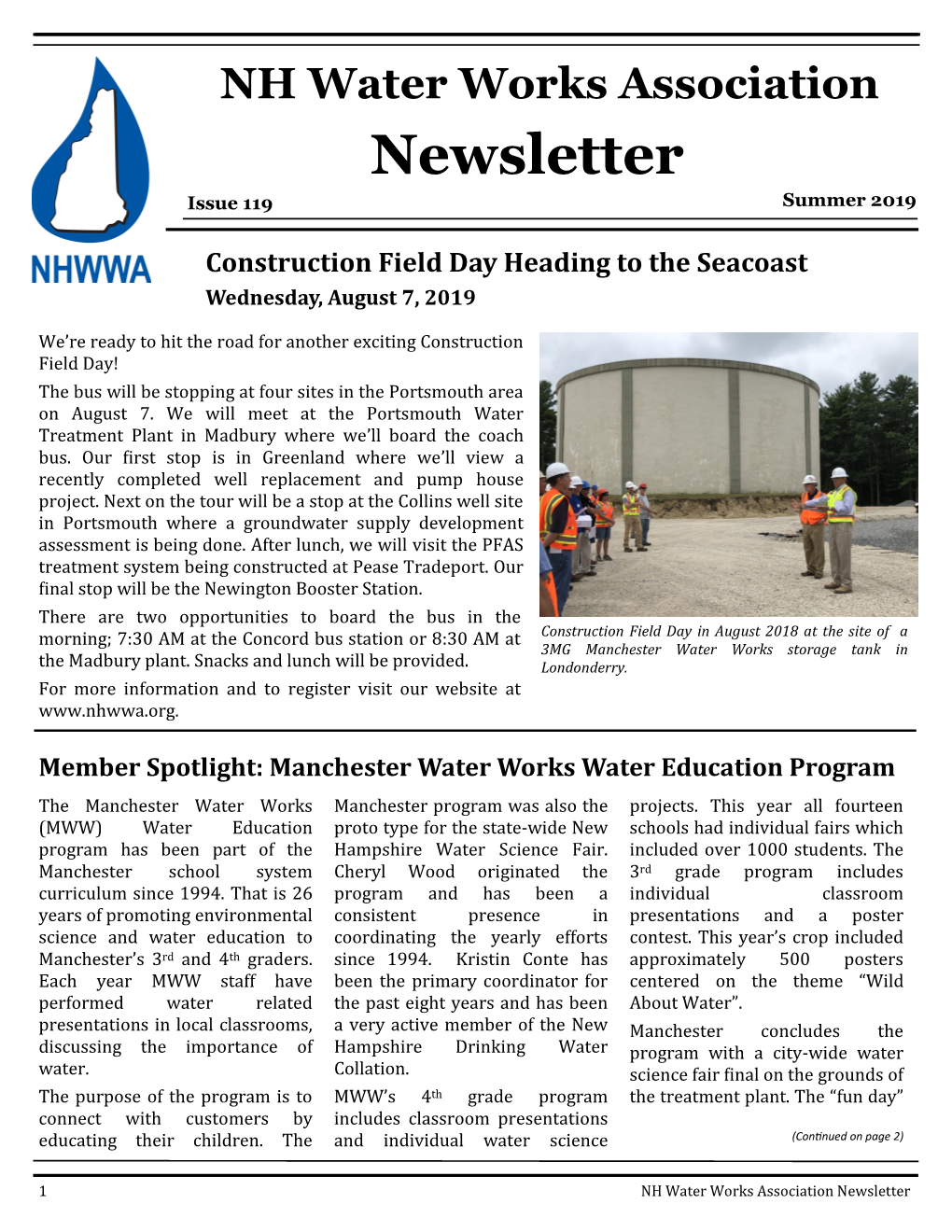 Newsletter Issue 119 Summer 2019