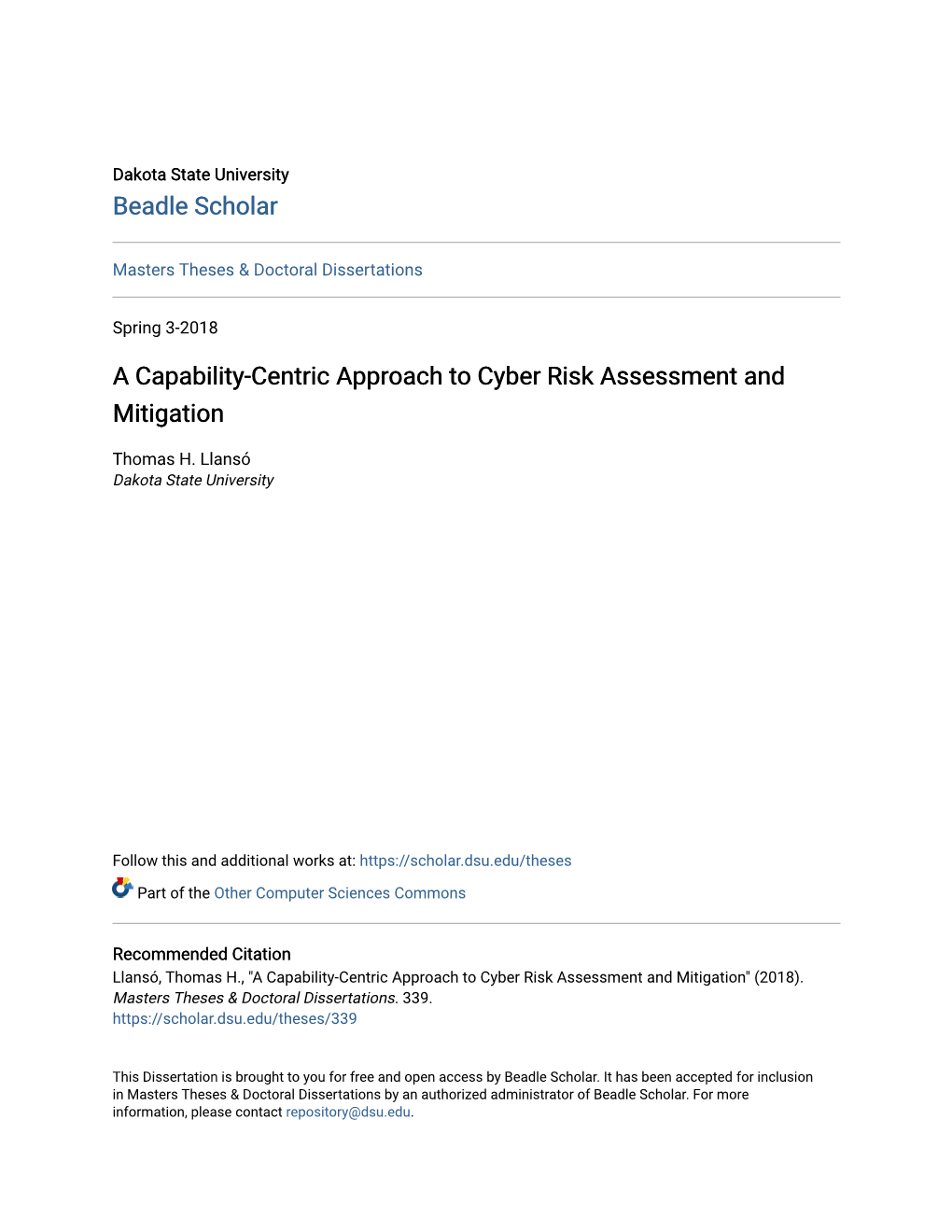 A Capability-Centric Approach to Cyber Risk Assessment and Mitigation