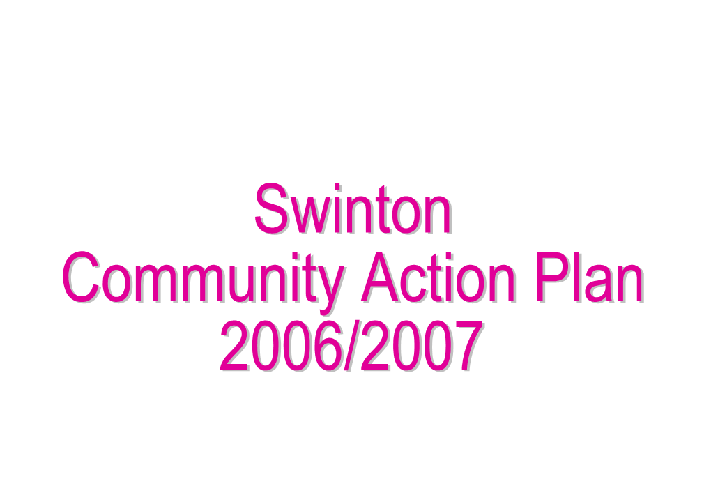 Swinton Community Action Plan