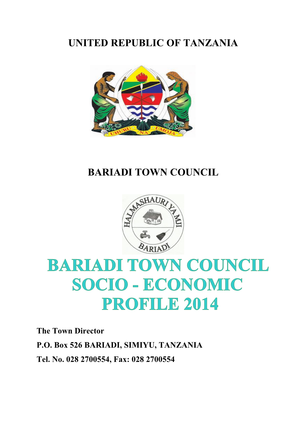 United Republic of Tanzania Bariadi Town Council