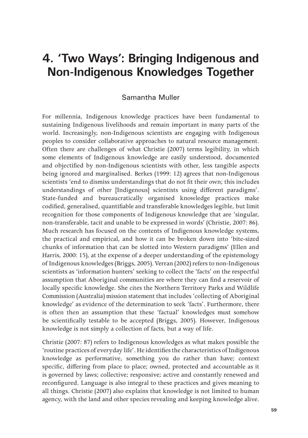 4. 'Two Ways': Bringing Indigenous and Non-Indigenous Knowledges