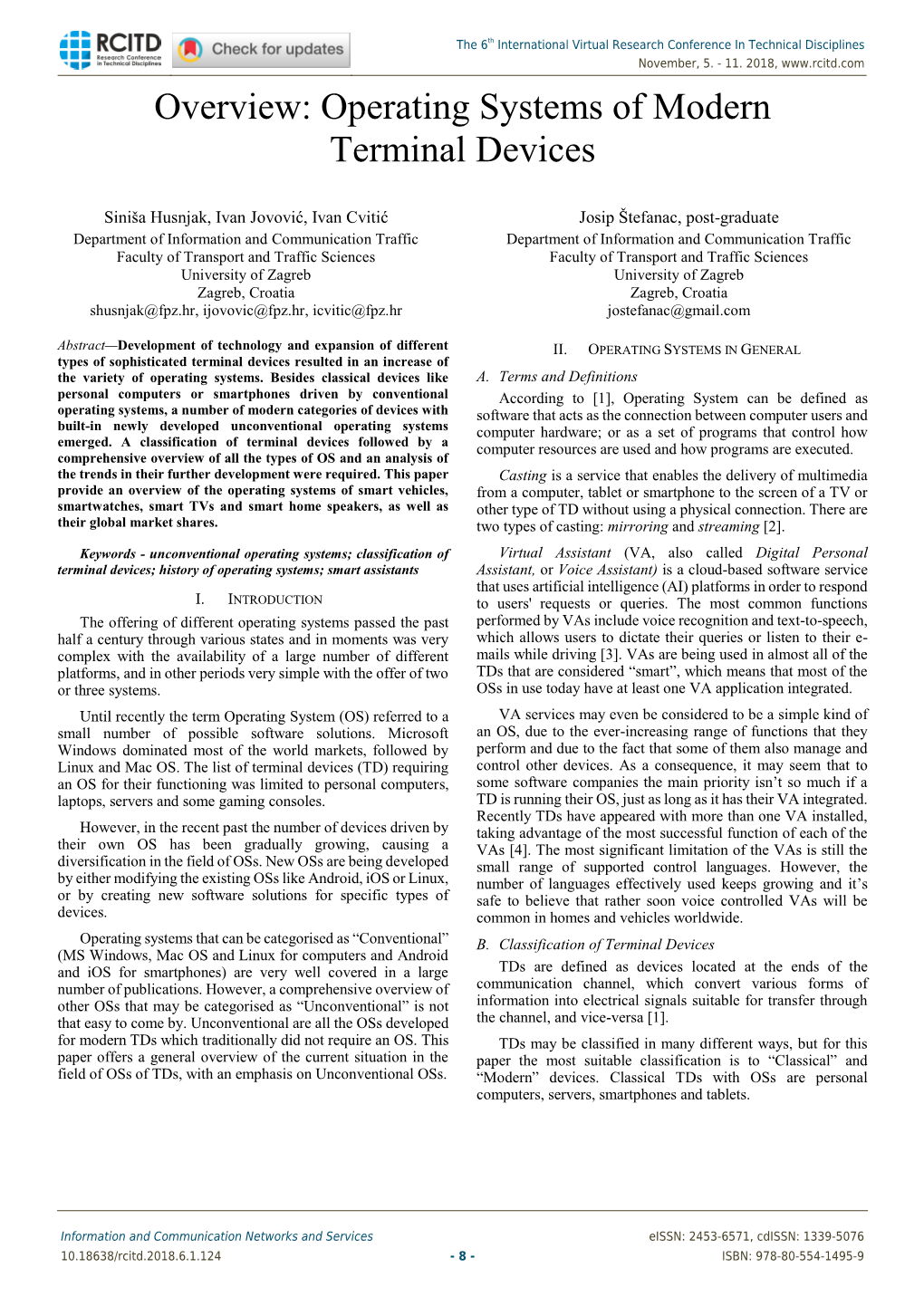 Overview: Operating Systems of Modern Terminal Devices