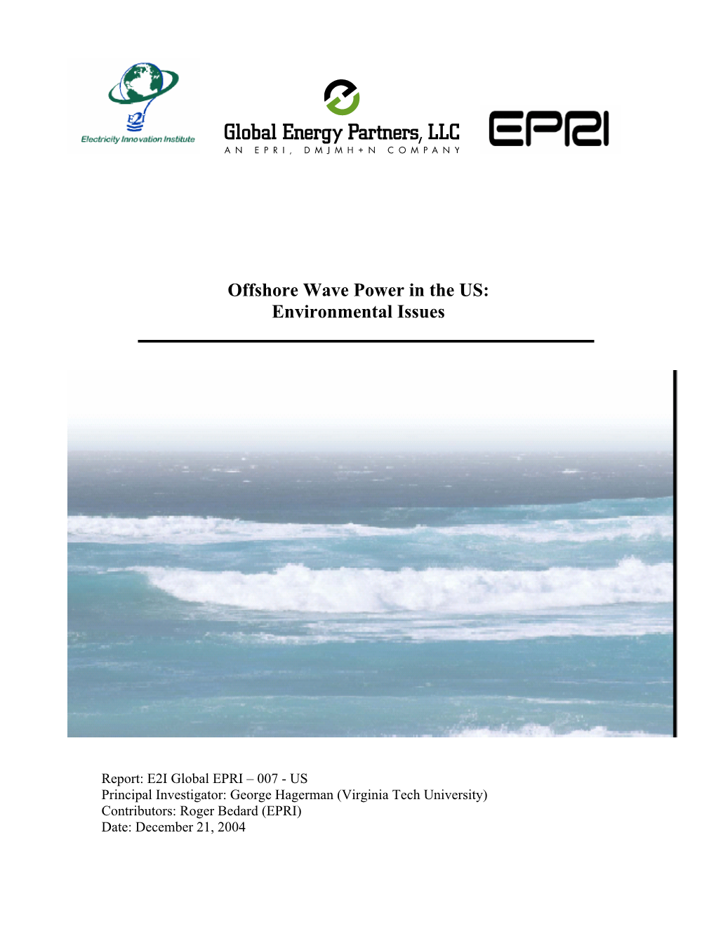 Offshore Wave Power in the US: Environmental Issues