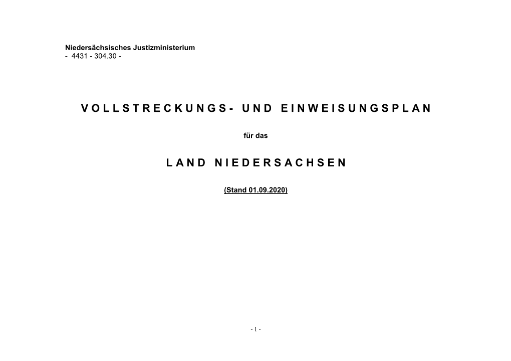 Vollstreckungsplan Für Den Vollzug Von Dauer-, Kurz- Und Freizeitarrest Seiten 22 Bis 31