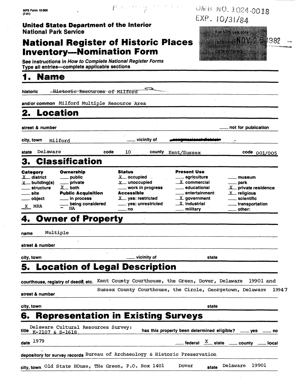 National Register of Historic Places Inventory Nomination Form