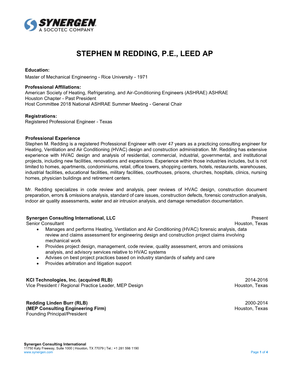 Stephen M Redding, Pe, Leed Ap