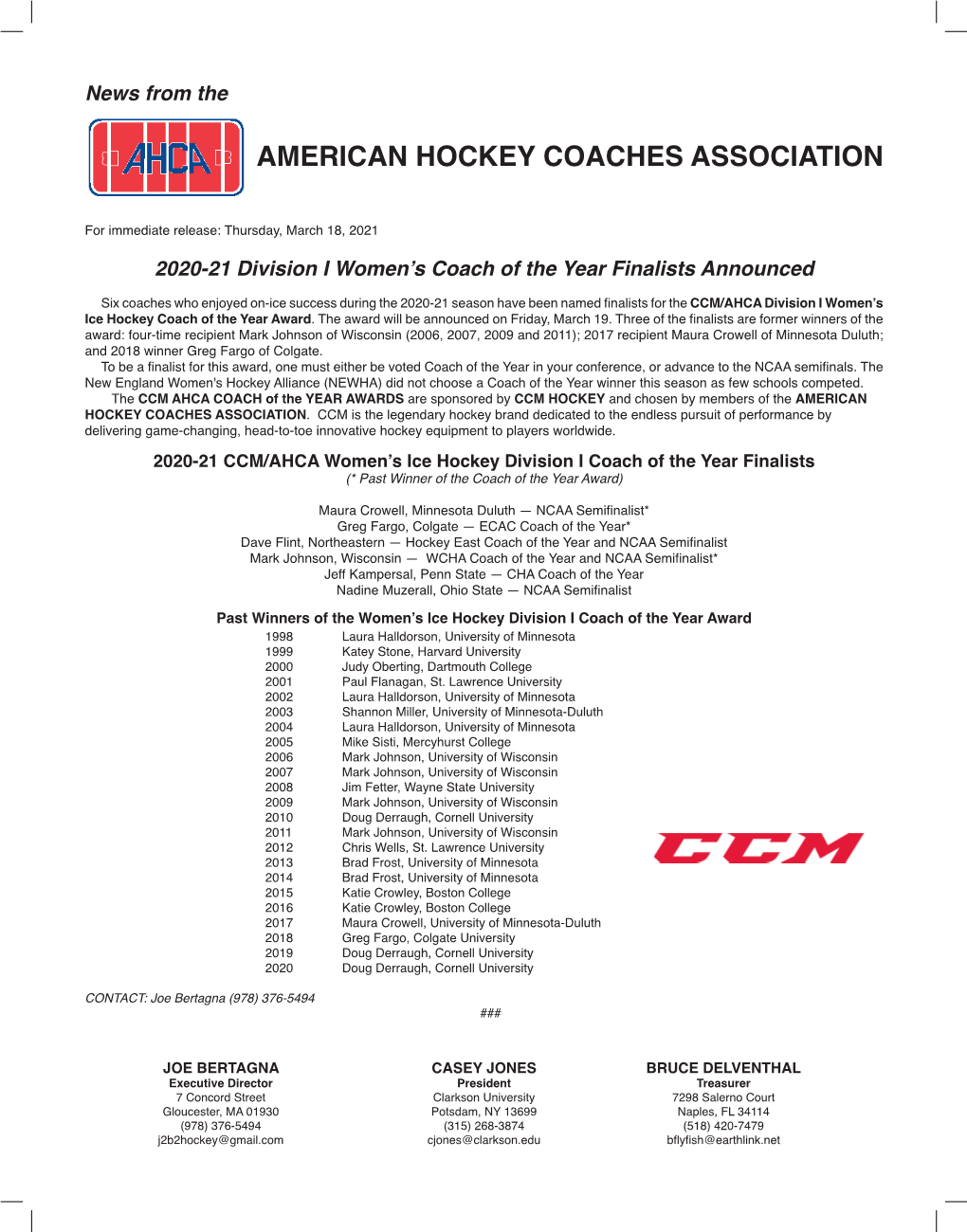 American Hockey Coaches Association