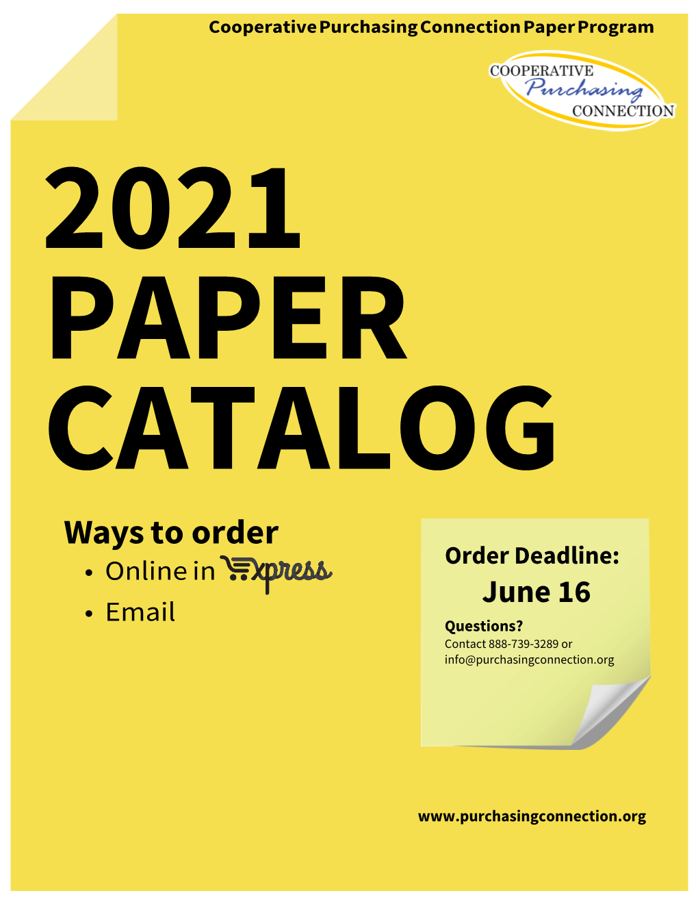 2021 Cut Paper Order Form