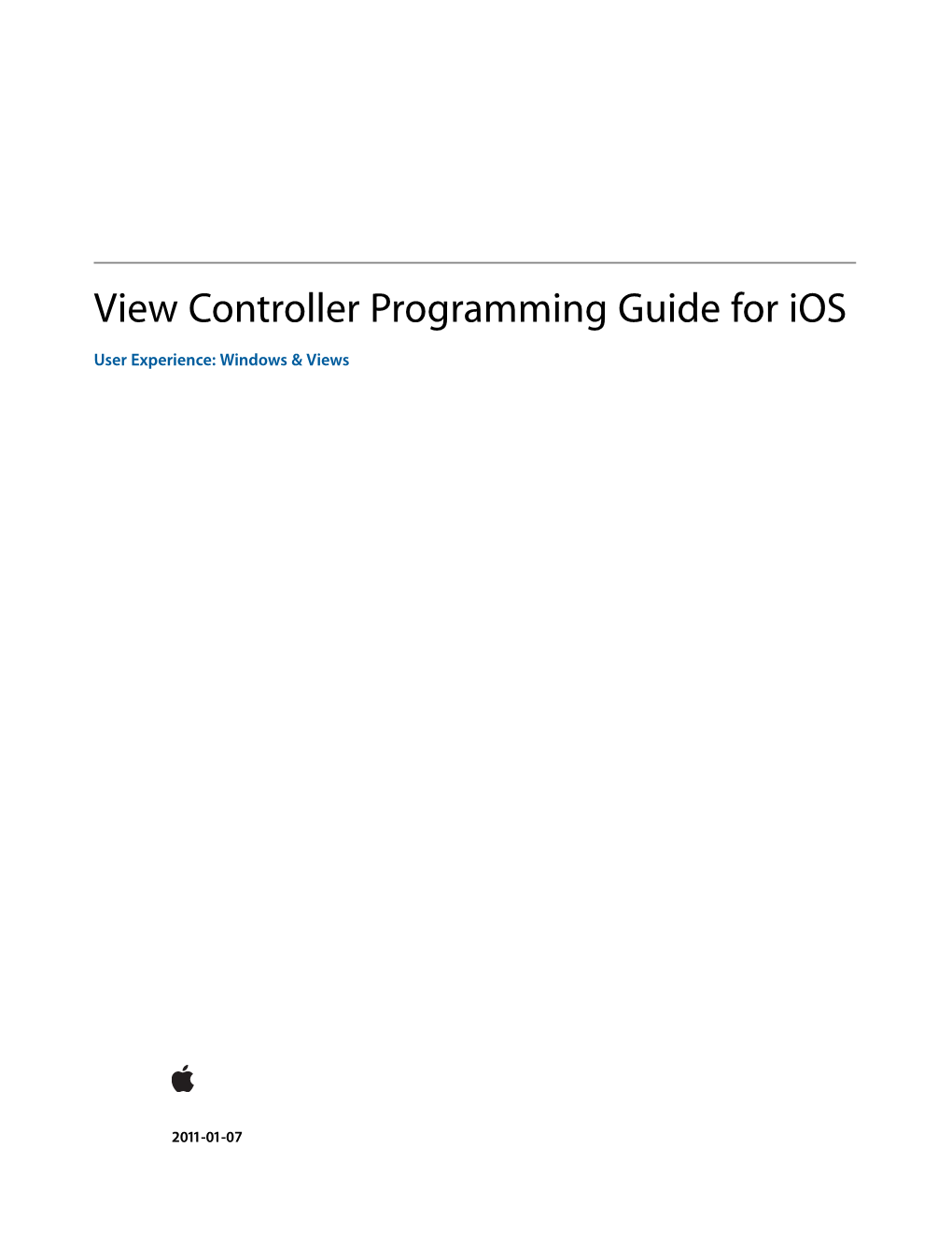 View Controller Programming Guide for Ios