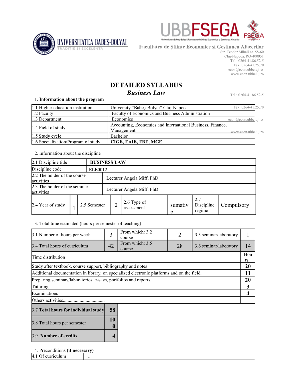 Detailed Syllabus