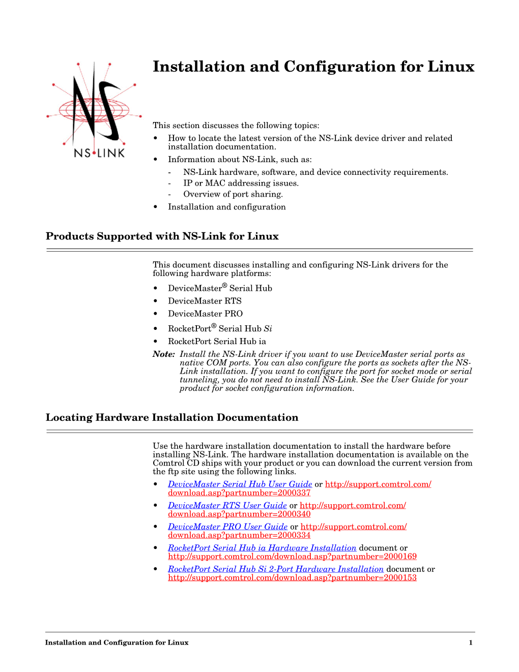 NS-Link Installation and Configuration for Linux