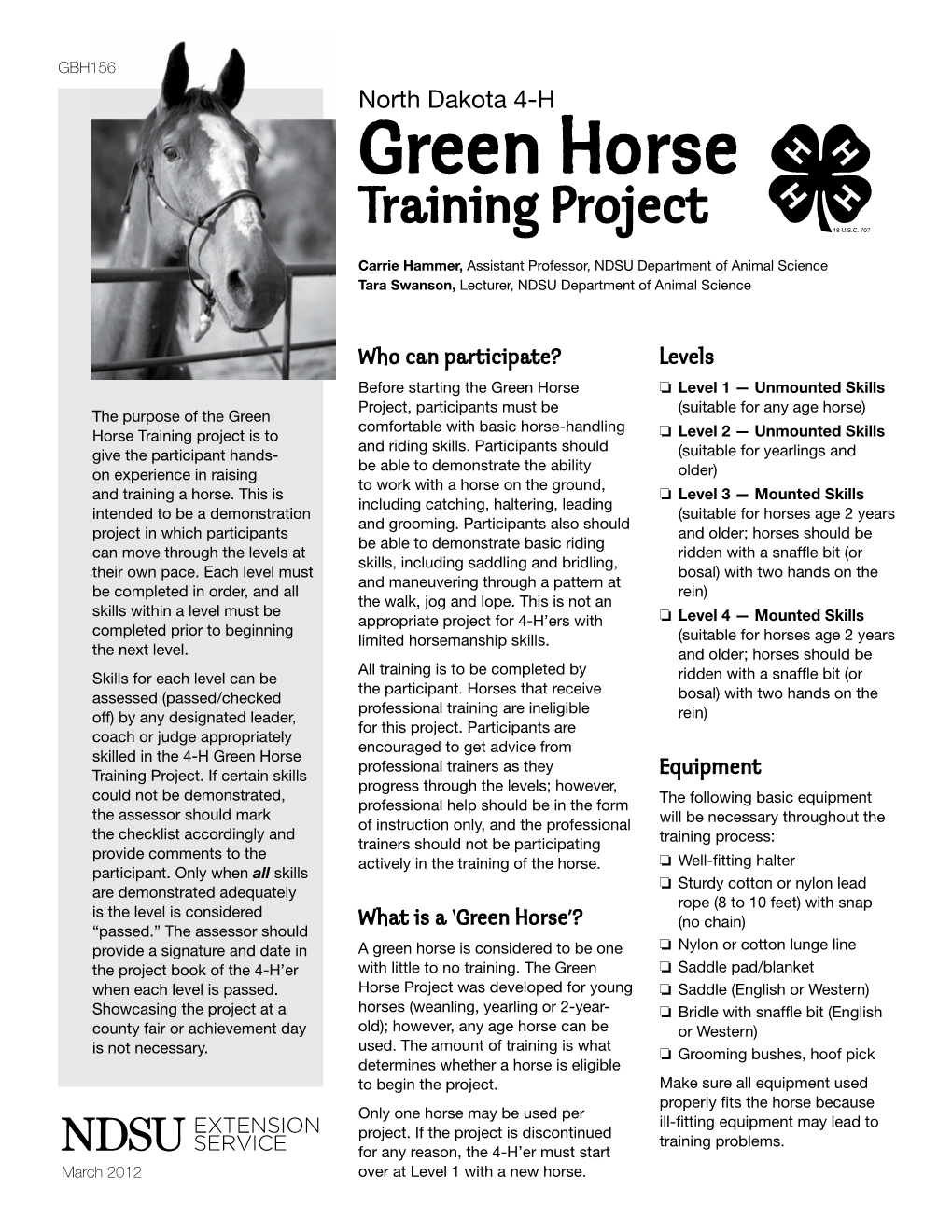 Green Horse Training Project